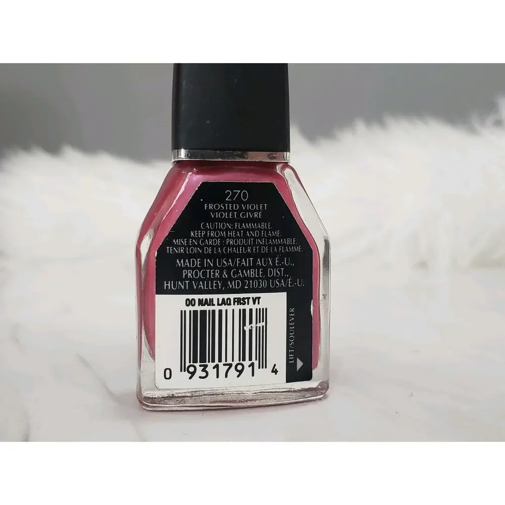 Oil Of Olay Nail Polish Lacquer 270 FROSTED VIOLET Disc Hard to Find Purple Pink